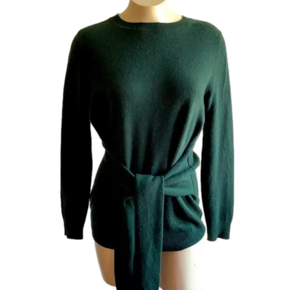 𝅺ANTONIO MELANI 100% cashmere “LESLEY” dark green sweater.XS